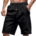 thumbnail image 3 of Men’s Cotton Linen Casual Shorts Beach Vacation Sports Cool Summer Bottoms, 3 of 6