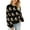 Black, variant on Women's Christmas-Themed Loose-Fitting Long-Sleeved Pullover Knit Sweater with Deer Print for Casual Holiday Wear,Pink,XL