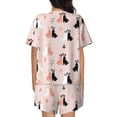 thumbnail image 3 of Bixox Women's White And Black Rabbit Printed Pajama Set 2 Piece Lounge Set Top and Shorts Soft Pajamas, Shorts with Pockets, 3 of 7