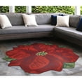 thumbnail image 7 of Liora Manne Frontporch Poinsettia Rug Red Indoor Outdoor 80% Polyester 20% Acrylic, 7 of 7