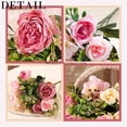 thumbnail image 4 of 2Pcs Peonies Artificial Flowers,Small Silk Flowers Fake Peonies Bouquet Rose Flower Arrangement Table Centerpiece for Wedding Party Home Decoration (Pink), 4 of 7