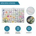 thumbnail image 6 of Wildflowers Placemats Set of 4, Spring Watercolor Tulip Floral Leaf Grey Plaid Placemats for Dining Table, Place Mats for Kitchen Tabletop, Waterproof Wipeable Dining Table Mats Set, 6 of 9