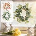 thumbnail image 7 of Wreath,Spring Summer Eucalyptus Leaf Artificial Wreath with Plastic Greenery,Low Maintenance,Decorative Wreath for Front Door Home Garden Indoor Outdoor Use(Orange), 7 of 7
