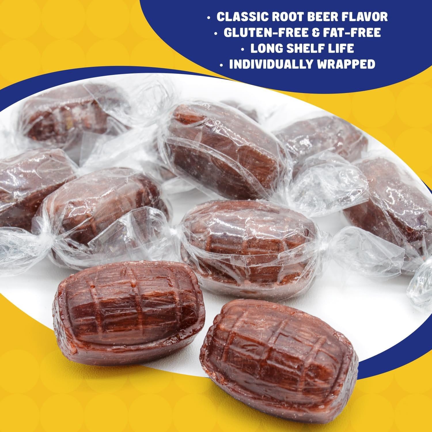 Root Beer Barrels Classic Flavor | 5 Pounds Individually Wrapped | Fresh Delicious Nostalgia Bulk Hard Candy (Approx. 330 Pieces) Great For Any Holiday & Occasion!