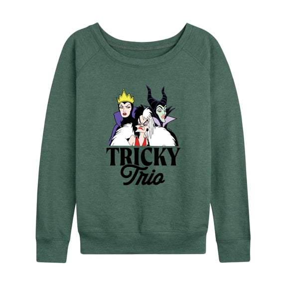 Disney Villains - Tricky Trio - Women's Lightweight French Terry Long Sleeve Shirt