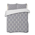 thumbnail image 2 of Navy Blue Baroque Twin Size Down Alternative Comforter, Lightweight Comforter Quilt Bedding Set with Pillow Shams Vintage Abstract Art Pattern All Seasons Bed Comforter Duvet Insert 68"x86", 2 of 7
