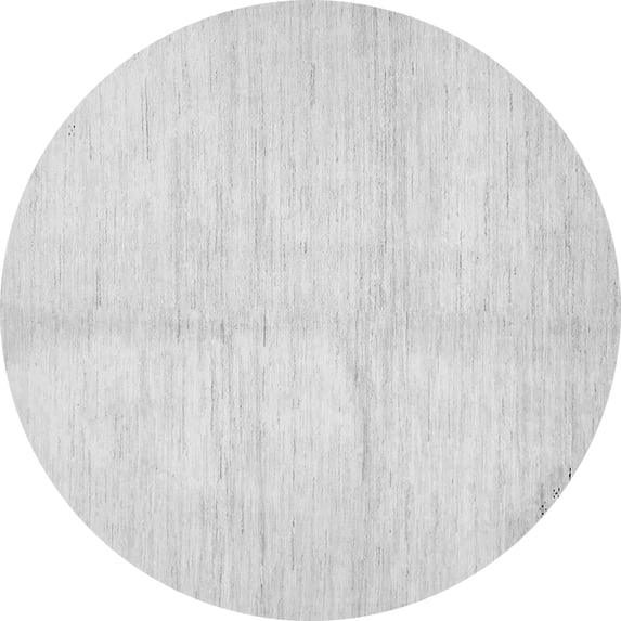 Ahgly Company Indoor Round Solid Gray Modern Area Rugs, 3' Round