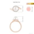 thumbnail image 5 of ANGARA South Sea Cultured Pearl & Diamond Halo Bypass Ring in 14K Rose Gold for Women | June Birthstone, Birthday, Anniversary, Jewelry Gift for Women | Pearl Ring, 5 of 9