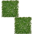 thumbnail image 1 of Gymax 2PCS Expandable Fence Privacy Screen Decorative Faux Eucalyptus Fencing Panel, 1 of 10