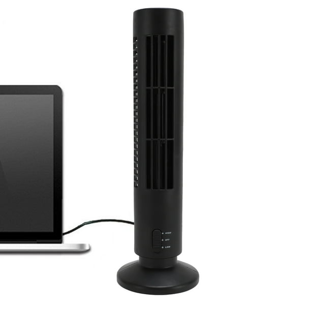 Ventilador de Torre de 14,2 Pulgadas, Ventilador de Torre de Escritorio Con 2 Velocidades, Ventilador Portátil Sin Aspas, Ventilador de Torre de Refrigeración para Dormitorio,