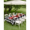 thumbnail image 3 of Outdoor Tablecloth with Umbrella Hole and Zipper, Christmas Red Truck Rectangle Table Cloth 60x120 Inch Waterproof Tablecloth, Xmas Tree Bow Farm White Black Plaid Picnic Table Cover for Patio, 3 of 7