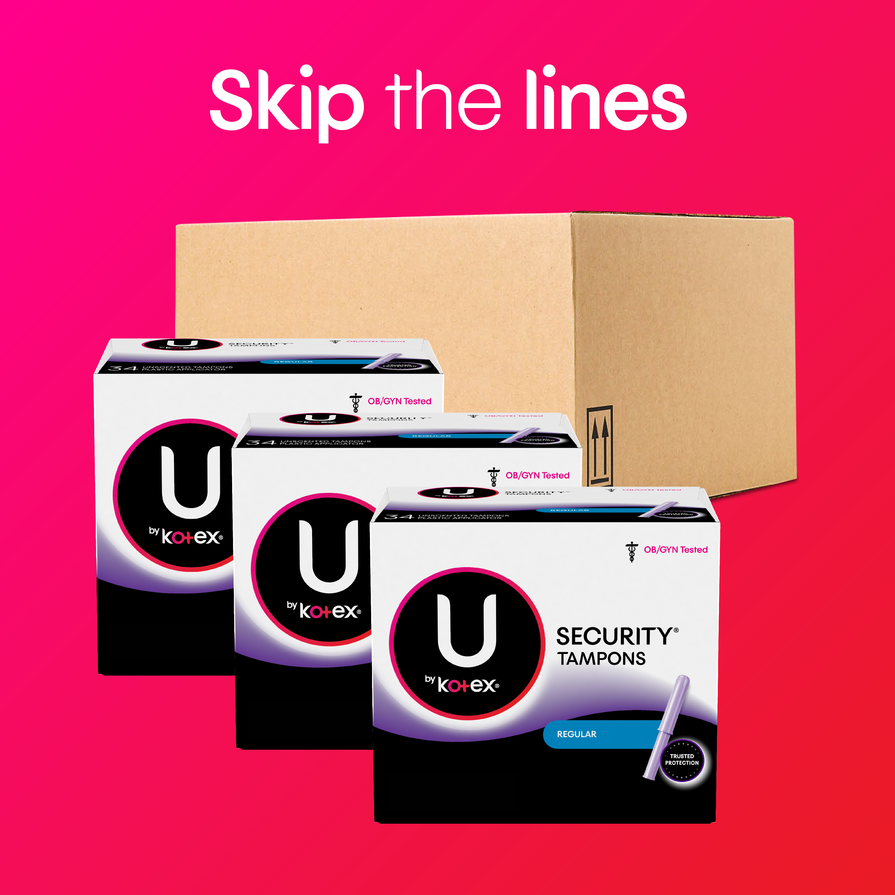 U By Kotex Security Tampons Multipack Regular Super Super Plus Unscented 50 Ct Walmart Com Walmart Com