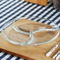 thumbnail image 4 of 1pc Creative Glass Dish Breakfast Plate Three-grid Plate Fruit Salad Plate, 4 of 8