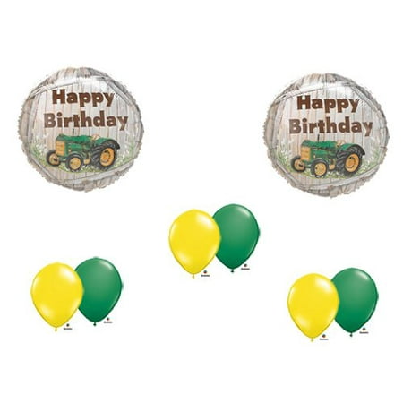 John Deere Like Farm Tractor Birthday Party Balloons Decorations