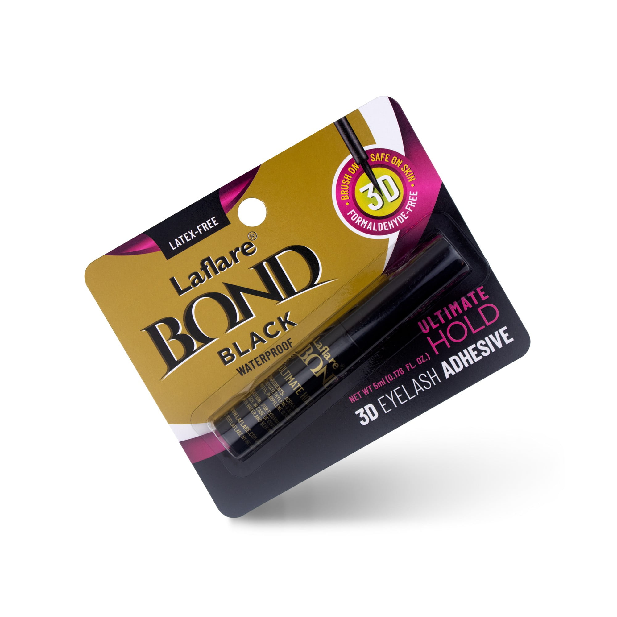 Laflare 3D Bond False Eyelash Adhesive Black, Glue for Lashes