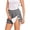 Black, variant on Women's Striped Post-Surgery Recovery Shorts, Side Velcro Closures for Easy Open, Medical Nursing Care Shorts for Hip & Knee Recovery