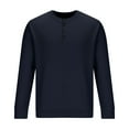 thumbnail image 3 of Diufon Long Sleeve Shirts for Men Casual Knitted Button Down Crewneck Sweatshirt Trendy Classic Pullover Tops, 3 of 6