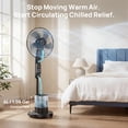 thumbnail image 6 of Pedestal Misting Fan, Mister Cooling Fan with 4L Large Water Tank, 5 Speeds 3 Modes Misting Standing Fan, Floor Fan with Remote for Home Bedroom Patio Outdoor, 6 of 9