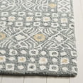 thumbnail image 3 of SAFAVIEH Micro-Loop Blazhe Floral Area Rug, Silver/Ivory, 5' x 5' Square, 3 of 10