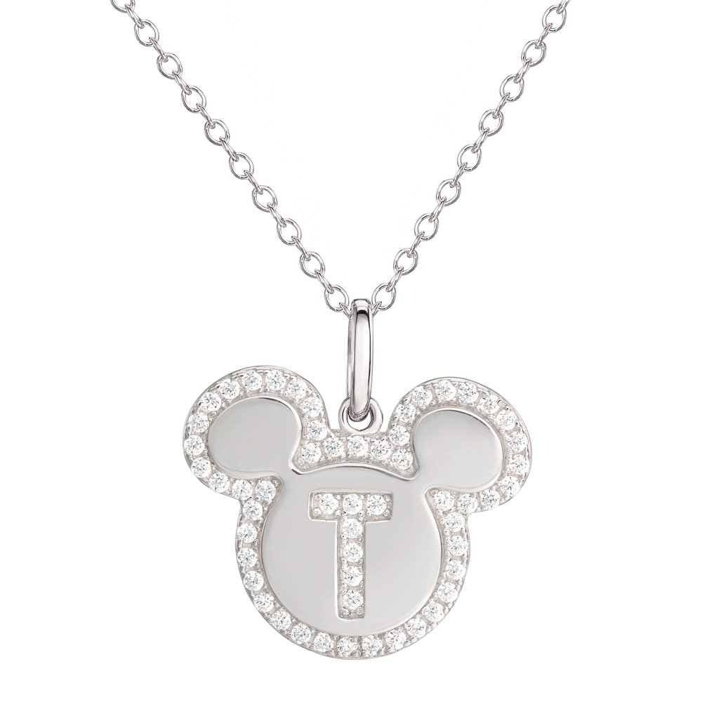 Disney Disney Mickey Mouse Sterling Silver Initial Cubic Zirconia