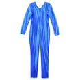 thumbnail image 4 of Aislor Kids Girls' Shiny Metallic Long Sleeves Full Length Gymnastics Dance Jumpsuit, 4 of 7