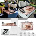 thumbnail image 4 of XYZCANDO Cow Floral 4pcs Golf Cart Seat Covers Sakura Golf Cart Steering Wheel Covers Cherry Blossom Golf Cart Flags Easy to Install Golf Cart Seat Cover Steering Wheel Wrap Small Flags Pink, 4 of 7