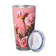 thumbnail image 2 of Fotbe Delicate Pink Carnations A Pattern 20 oz Tumbler Stainless Steel Vacuum Insulated Coffee Ice Cup Double Wall Travel Flask Leak-proof Coffee Cup-Straw Two-piece Set, 2 of 8
