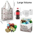 thumbnail image 3 of 5 Pack Foldable Shopping Bag,White Christmas Animal and Car Pattern Reusable Grocery Bags with Pockets,Large Reusable Tote Bags with Handles Waterproof & Lightweight, 3 of 6
