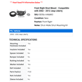thumbnail image 2 of Front Right Strut Mount - Compatible with 2002 - 2012 Jeep Liberty 2003 2004 2005 2006 2007 2008 2009 2010 2011, 2 of 2