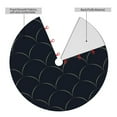 thumbnail image 4 of Kll 30" Christmas Tree Skirt Black Fish Scales Xmas Tree Skirts Mat For New Year Xmas Holiday Party Indoor Outdoor Home Decoration, 4 of 9