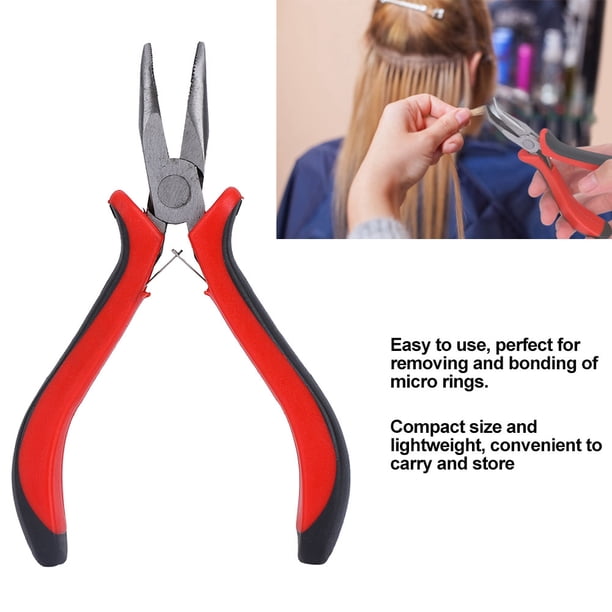 Alicates Profesionales Para Extensiones De Cabello, Herramienta De Microanillo, Herramienta De Peinado De Metal De Alta Para Artistas De Salón, Principiantes, Extensión