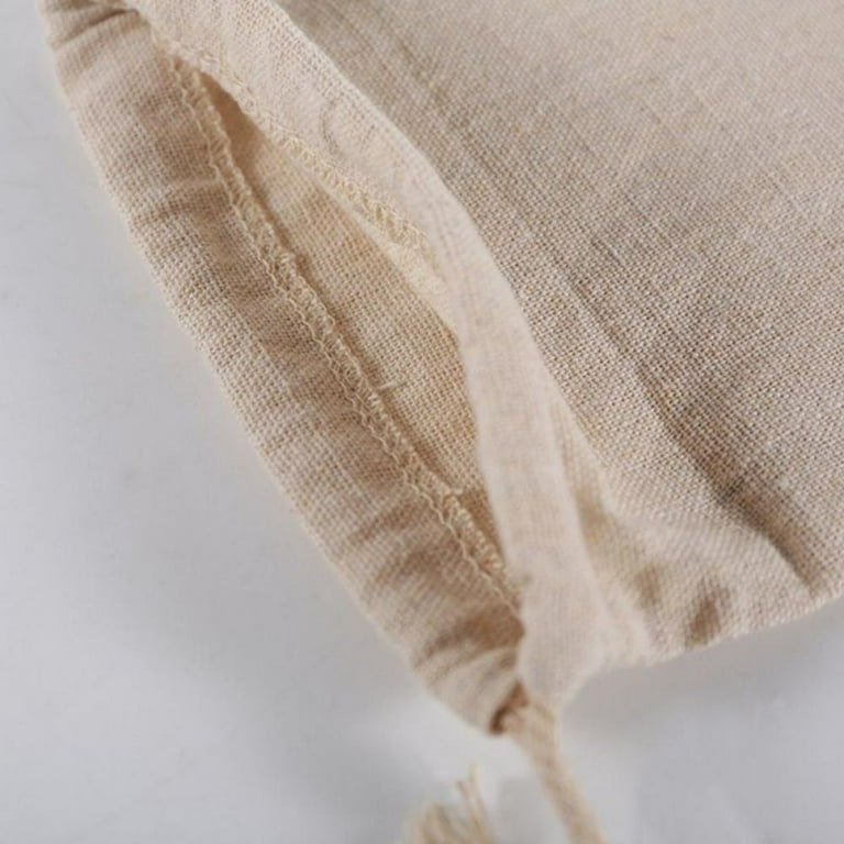 Eco Natural Linen Food Bread Baguette Bag Drawstring Storage Bag