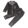 thumbnail image 4 of Family Pjs Matching Sets Christmas Velour Pjs Long Sleeve Button down Festival Party Sleepwear Warm Pjs Matching Pjs for Family, 4 of 5