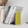 thumbnail image 6 of Lsque White Popcorn Printed Wood Bookends,Non-Skid Bookend for Shelves,Heavy Duty Support Bookends,Non-Slip Foam Pads for Office, Home, and Library,1 Pair, 6 of 8