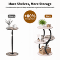 thumbnail image 4 of Biemlerfn 4-Tier Round Side Table, Small End Table with Metal Frame, Wood Nightstand for Patio, Sofa, Living Room & Bedroom, White Maple, 4 of 11