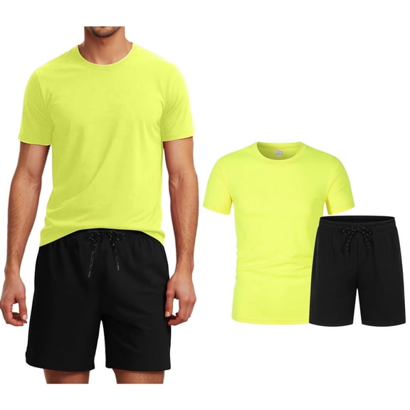 Short Sets 2 Piece Sets Casual T Shirts and Shorts Summer Outfits for Men Beach Outfit Matching Set