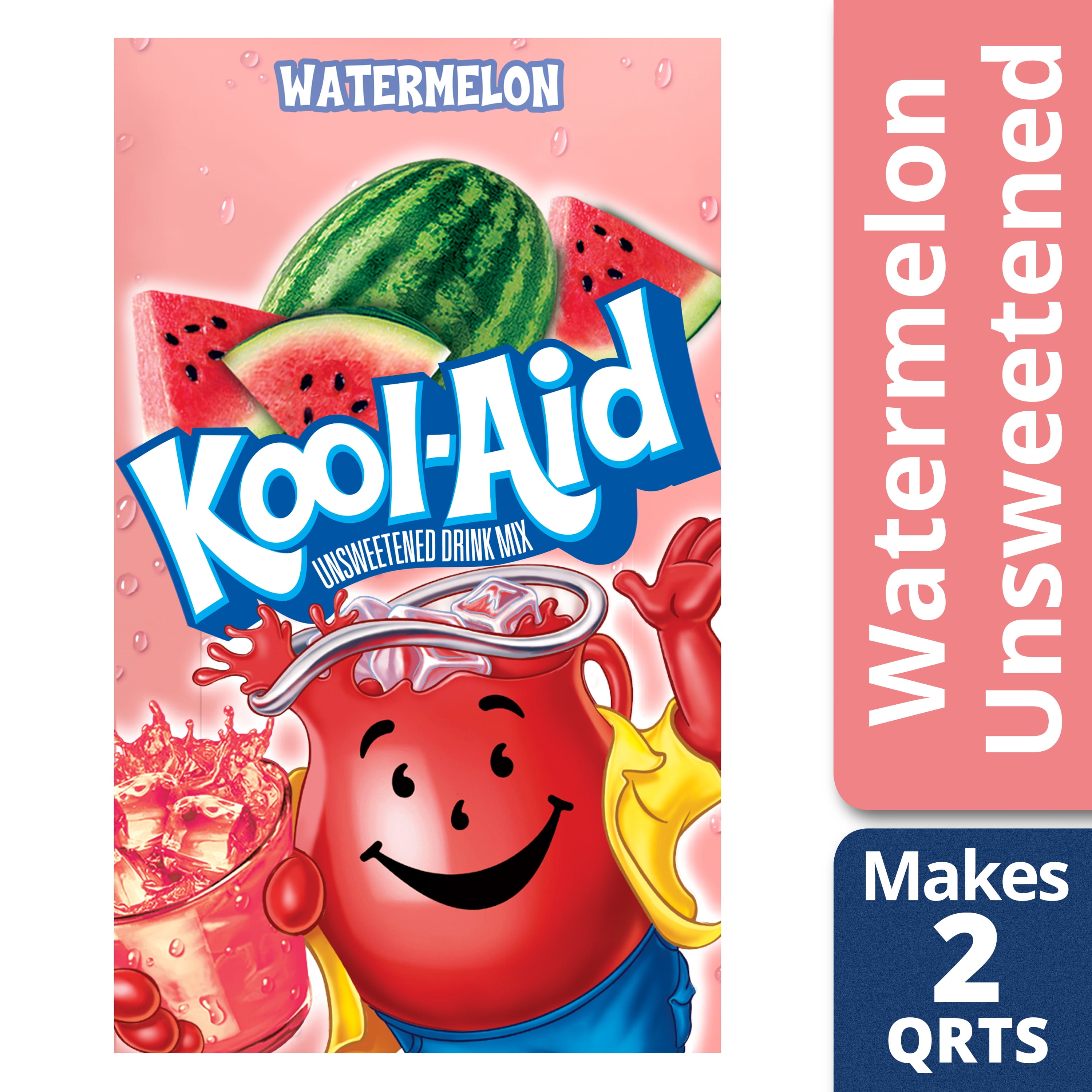 KoolAid Unsweetened Watermelon Powdered Drink Mix, Caffeine Free, 0.15