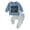 Blue, variant on Baby Boy 2 Piece Outfits 3M 6M 12M 18M 24M 3Y Letter Print Long Sleeve Sweatshirt and Elastic Pants for Toddler Fall Clothes