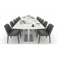 thumbnail image 2 of 14' Arc Rectangle Modular Meeting Table Double Black Bases w/Electric, 2 of 8