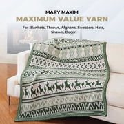 Mary Maxim Maximum Value Acrylic Cream Yarn for Crocheting, Knitting 474 Yds, Aran