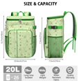 thumbnail image 3 of Avocado Lover's Insulated Backpack Cooler - 20L High-Capacity, Leak-Proof, Lightweight for Camping, Hiking, Work & Travel, Kawaii Aesthetic Design, 3 of 6