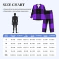 thumbnail image 4 of Lsque Purple Buffalo Plaid Pattern Long Sleeve Pajama Set for Men - Soft 2-Piece Sleepwear and Loungewear Set with Pockets, Comfy Nightwear-Large, 4 of 7