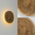 thumbnail image 6 of FSLiving Rechargeable Battery Operated Wall Sconces Cordless Motion Sensor Lamp Handcrafted Wooden High Quality Art Ambient Lighting Fixture for Background Home Decor - 1 Pack, 6 of 7