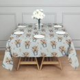 thumbnail image 3 of Blue Highland Cow Bucket Flower Pattern Square Tablecloth,Waterproof Square Table Cover,Wipeable Spillproof Washable Table Cover for Home Kitchen Party Decor 52"x52"(132x132cm), 3 of 6