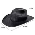 thumbnail image 3 of Censtreet LED Light up Cowboy Hat Glow in The Dark Cowgirl Hats Party Festival Colourful Cowboy Hat, 3 of 5