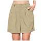 thumbnail image 1 of Pantalones cortos anchos con cintura elástica para mujer - Pantalones cortos de trabajo a medida - Poliéster, S-XXL, 1 of 8