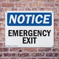 thumbnail image 4 of (2 Pack) Emergency Exit OSHA Notice Sign 24 Inch X 18 Inch Plastic Sign, Weather Resistant, UV Protected for Workplace, Business, and Construction Site, Made in the USA, 4 of 8