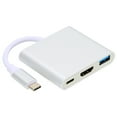 thumbnail image 1 of Type Cto HDMI Compatible Adapter,4K 3 in 1 Type Cto USB Adapter Type C Multi Port Adapter User-Friendly Design, 1 of 9