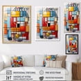 thumbnail image 4 of Designart "Abstract Geometric Composition I" Abstract Spirals Canvas Print, 4 of 5