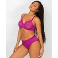thumbnail image 4 of Sheer Mesh Full Coverage Unlined Underwire Bra - Cosmo Pink, 4 of 6
